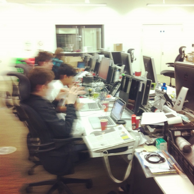 People at desks working